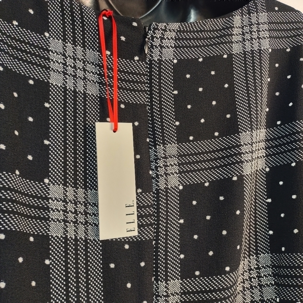 Elle Dress Women's Black White irregular hem Dress Sz XXL NWT - Picture 9 of 11
